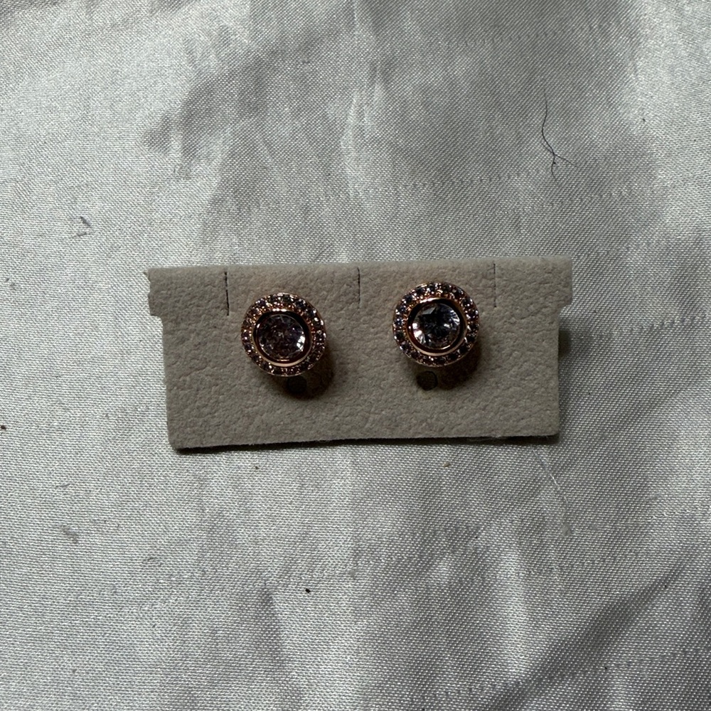 Coach crystal stud earrings